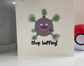 KOFFING get well soon greetings card