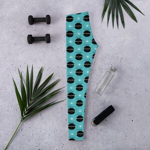 Black Leggings with African Print Accent, Never Forget, Black History Print Leggings