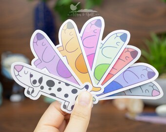 Dachshund Sticker | Rainbow Holographic | Sausage Dog Decal