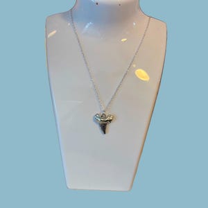 Summer Silver Shark Tooth Pendant Necklace
