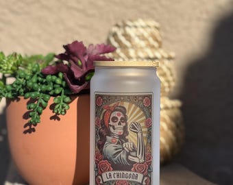 La Chingona-beker van matglas – 16 oz
