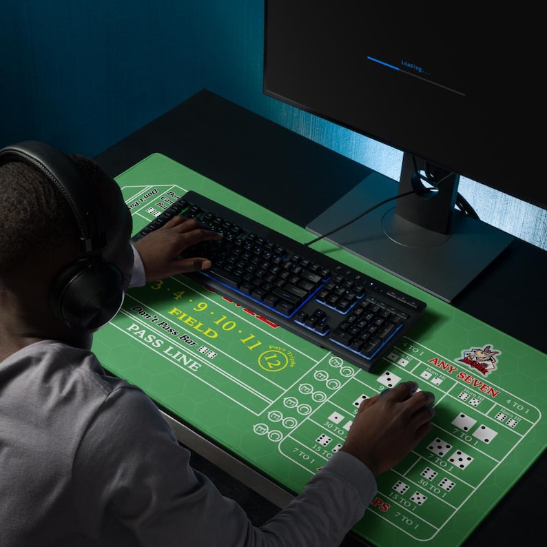 Crap Keybored Craps Practice Mat (green) - Gaming Mouse Pad - Etsy