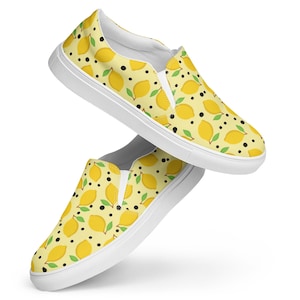 Lemon Print Canvas Shoes