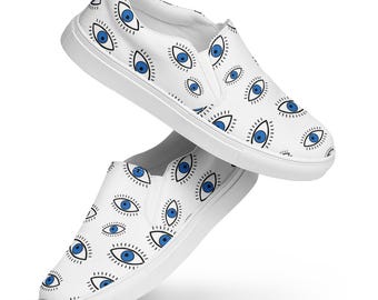 Buty płócienne z nadrukiem oczu