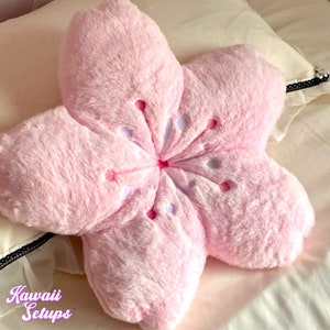 Pink Kawaii Sakura Flower Plush Cherry Blossom Cushion