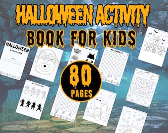 Halloween Activity Book for Kids Digital Download | Perfect For Halloween Parties, Classrooms, Kids Fall / Halloween Activities