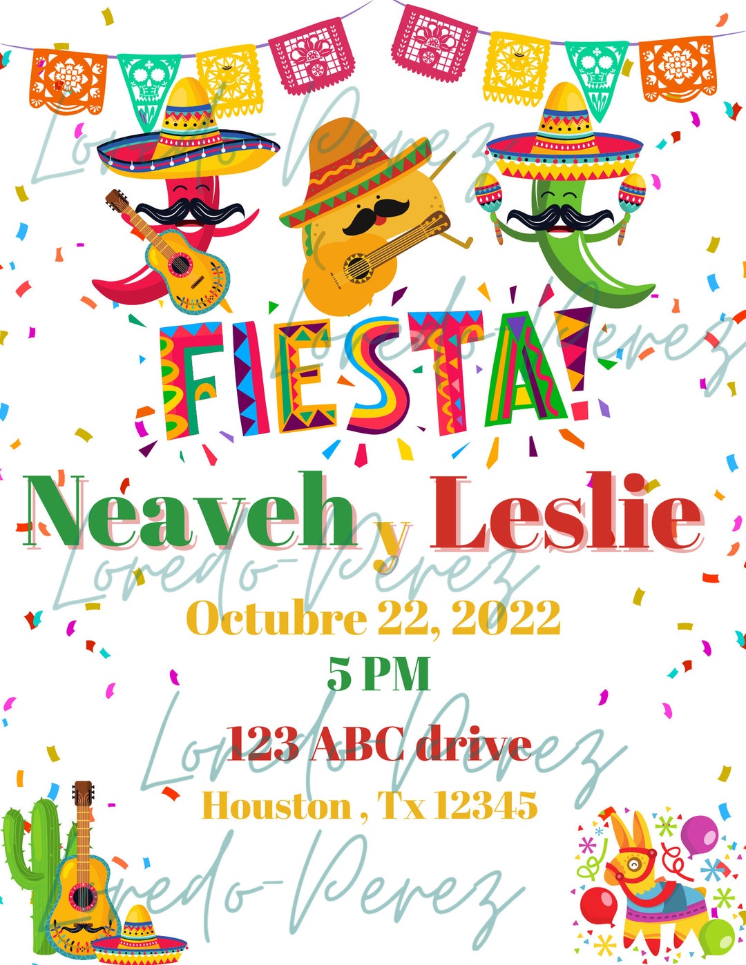 Fiesta Party Invitation - Etsy
