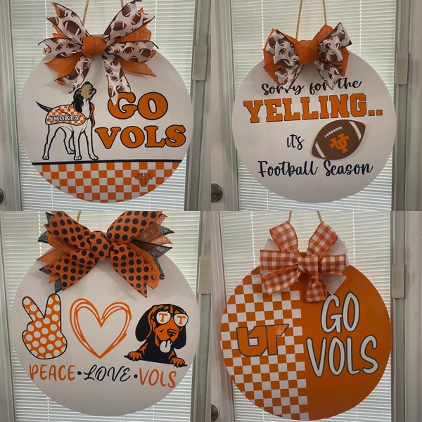 UT Vols Football Door Hanger / Home Decor Sign