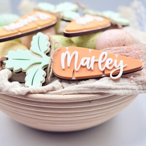 Easter Basket Tags Bunny Tags Carrot Tag Bunny Tag Basket Tags Easter Basket Tag Custom Bunny Tag Easter Gifts Kids Easter Easter Decor