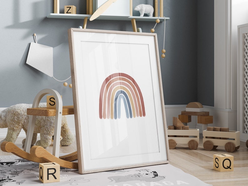 Boho Rainbow Wall Art Rainbow Nursery Decor PRINTABLE Wall Art Kids Room Decor Rainbow Poster DIGITAL DOWNLOAD image 5