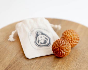 Wooden Acupressure Labor Balls | Birth Massage Tool | Pregnancy Comfort | Doula Birth Kit | Natural Pain Relief