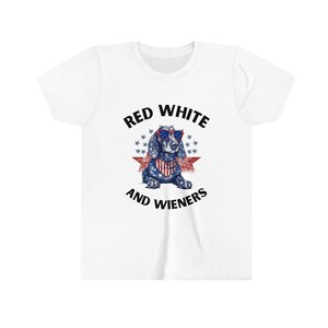 Red, White, and Wieners 4th of July Youth Short Sleeve Tee