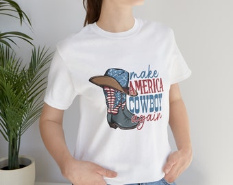 Make America Cowboy Again Unisex Jersey Short Sleeve Tee