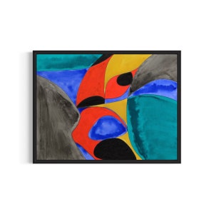 Abstract Art Print, Watercolor Painting
