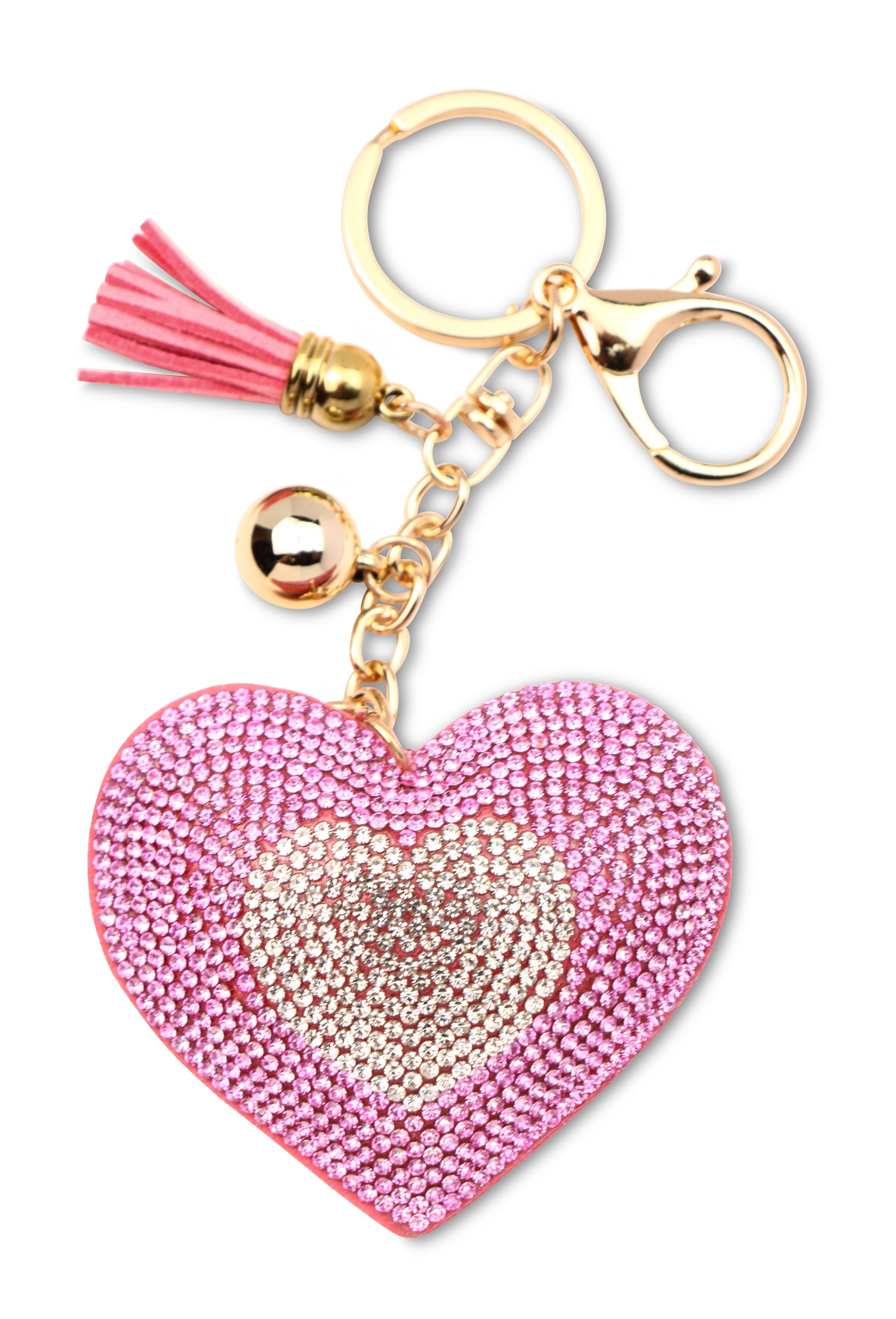 Cristal amour coeur femmes porte-clés cadeau dame fille Bling 3D