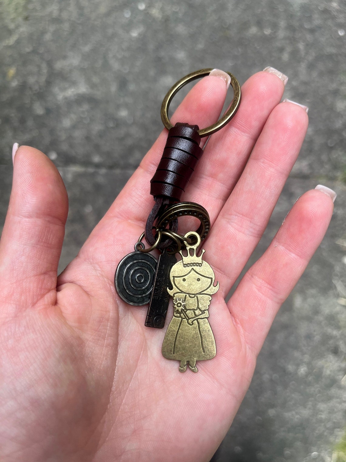 Queen Keychain Gift Women Leather Princess Keyring Home Car Door Keys ...