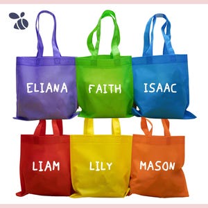 Small Party Bags, Personalized Party Bags For Kids, Children’s Party Bag Treats, Custom Favor Bags 9.75&quot;x9.75&quot;
