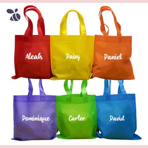 Rainbow Color Birthday Party Bags, Personalized Party Bags For Kids, Children’s Party Bag Treats, Birthday Gift Bags 9.75&quot;x9.75&quot;