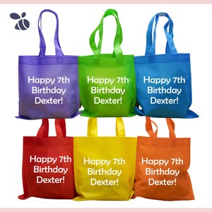 Colorful and Fun Party Bags for Kids, Goodie Bags, Toddlers Party Bag Treats, Personalized Party Bags for Kids, Party Favor Bags 9.75&quot;x9.75&quot;