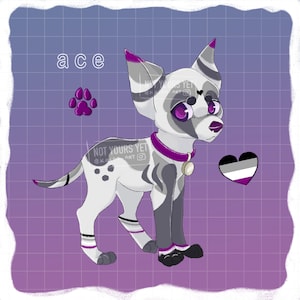 Asexual Chihuahua Adopt - Ace Pride Flag Themed Adoptable Furry Character - Fursona / Animal Canine Puppy Dog PTU - Furry Fandom