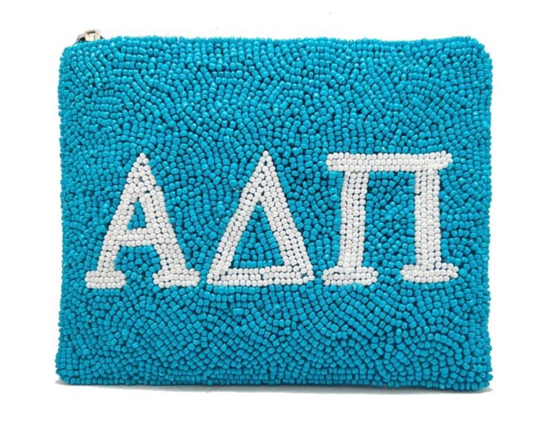 Beaded Seed Bead Sorority Coin Purse Pouch ID Holder Wallet - Etsy