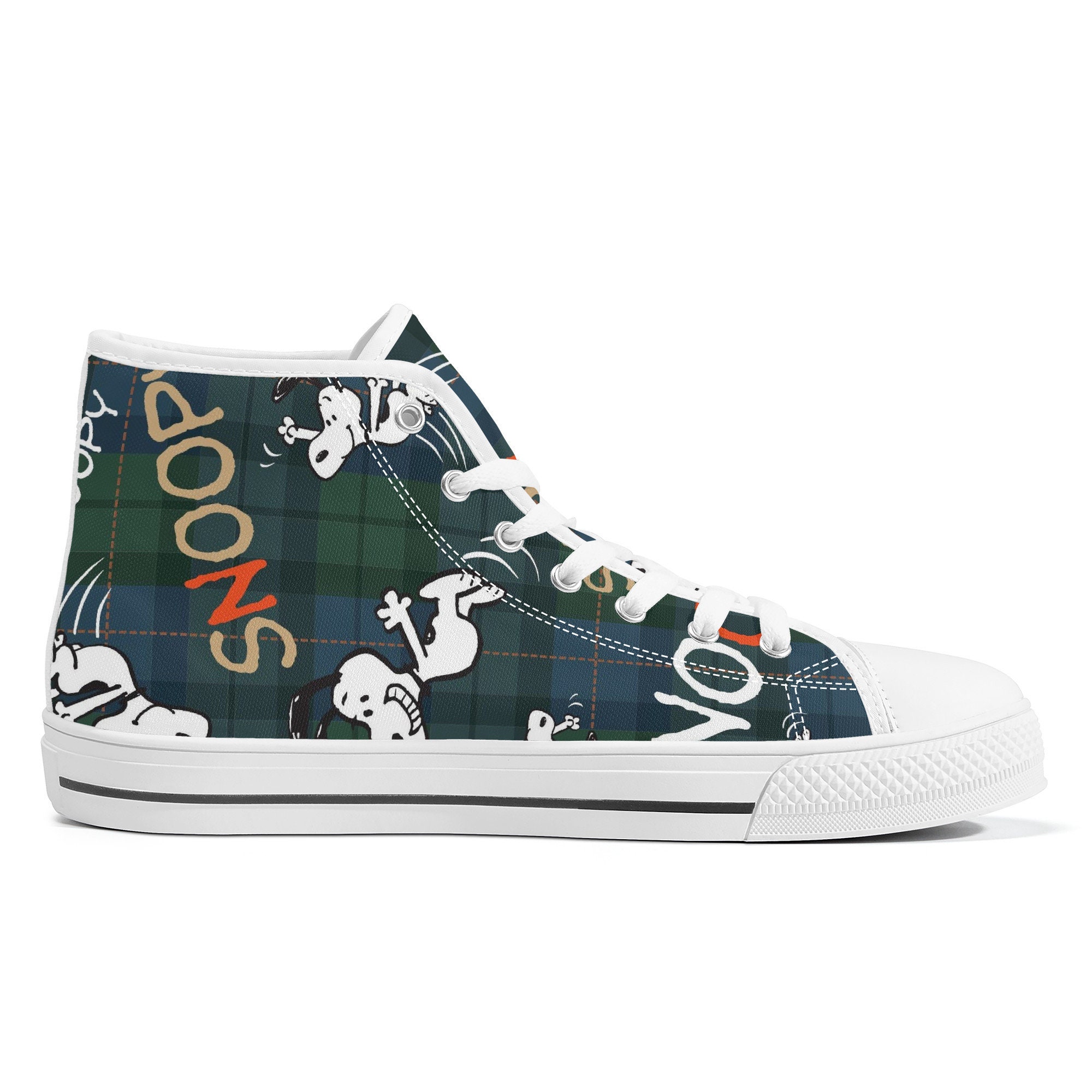 Snoopy Vintage High-Top Sneakers- Timeless Gift for Him or Her