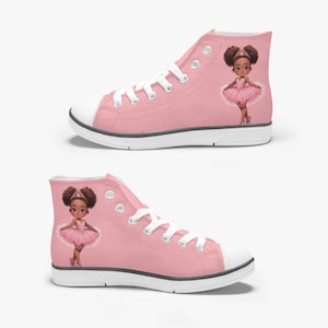 Baleriny dziecięce wysokie płócienne buty / Dziewczęce płócienne buty / Urocze buty dla dziewczynek / Styl Converse / Różowe buty dla dziewczynek