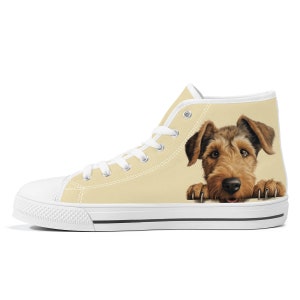 Welsh Terrier High-Top Canvas Schuhe / für Welsh Terrier Besitzer / Geschenk für Welsh Terrier Liebhaber / Sneakers für Welsh Terrier Fan / Converse Style