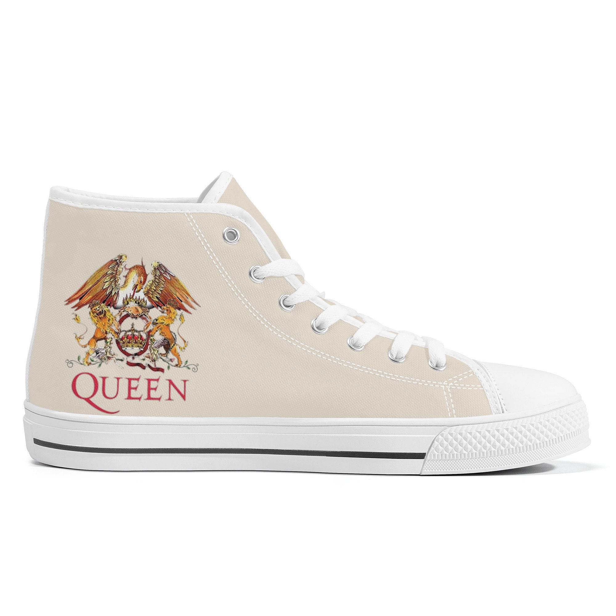 Queen High top Canvas Shoes Classic Crest Design Sneakers Freddy