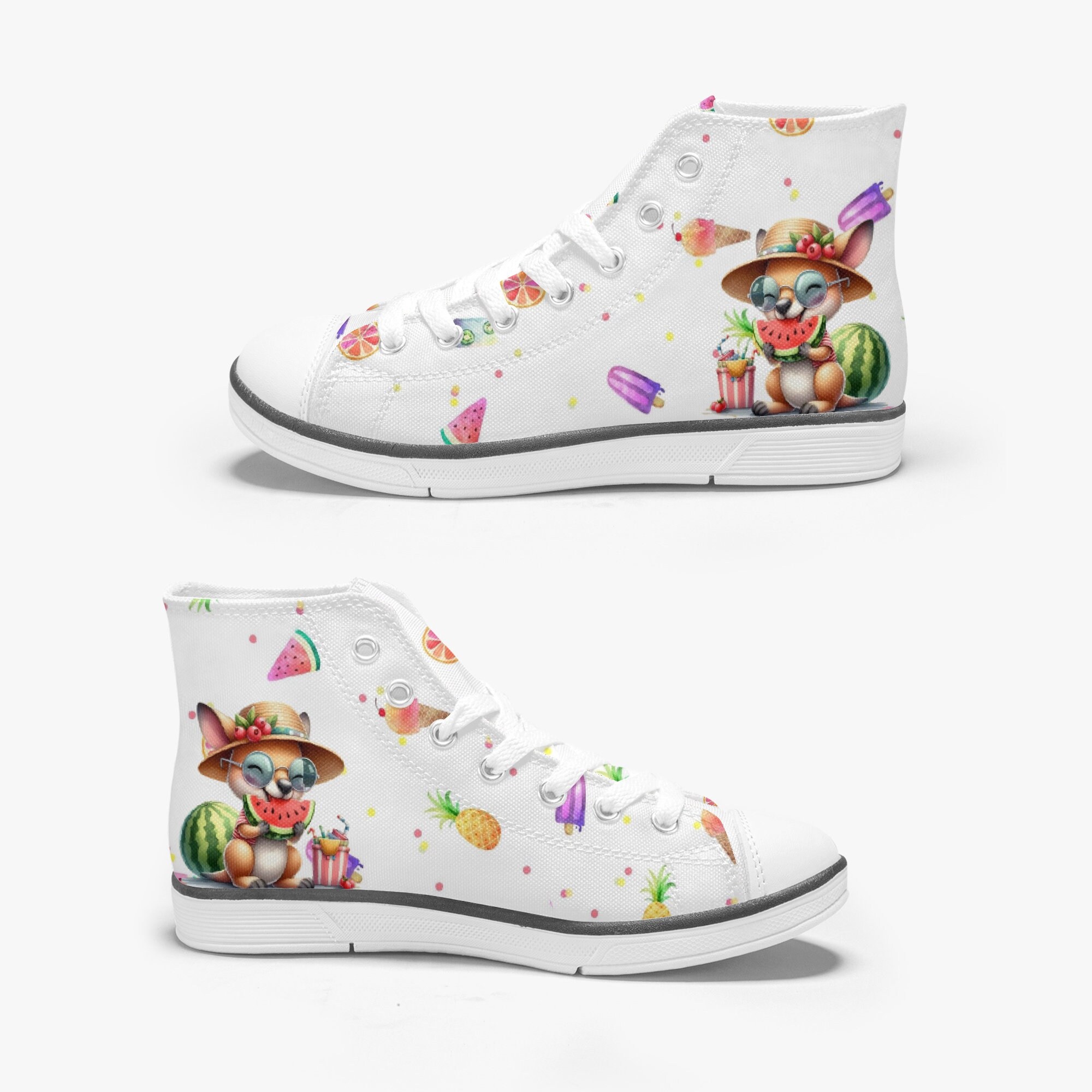 Chaussures montantes en toile pour enfant mignon été / Chaussures de plage Pour enfants / Chaussures d'été amusantes / Baskets mignonnes pour fille / Style Converse pour fille