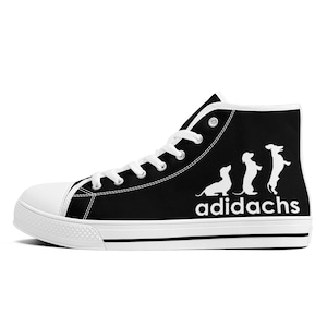 High-Top canvas schoenen, teckel minnaar, teckel sneaker cadeau, hondenliefhebber