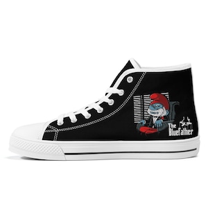 Papa Smurf High-Top Canvas Shoes, Smurf Sneakers, For Smurf Fans