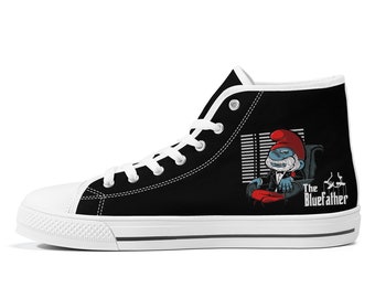 Papa Schlumpf High-Top Canvas Schuhe, Schlumpf Turnschuhe, Für Schlumpf Fans