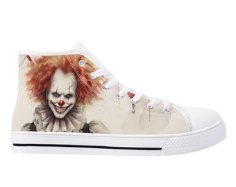 IT High-Top Canvas Shoes, Pennywise Dancing Clown, Horror Shoe Gift For  Horror Fans, Converse Style