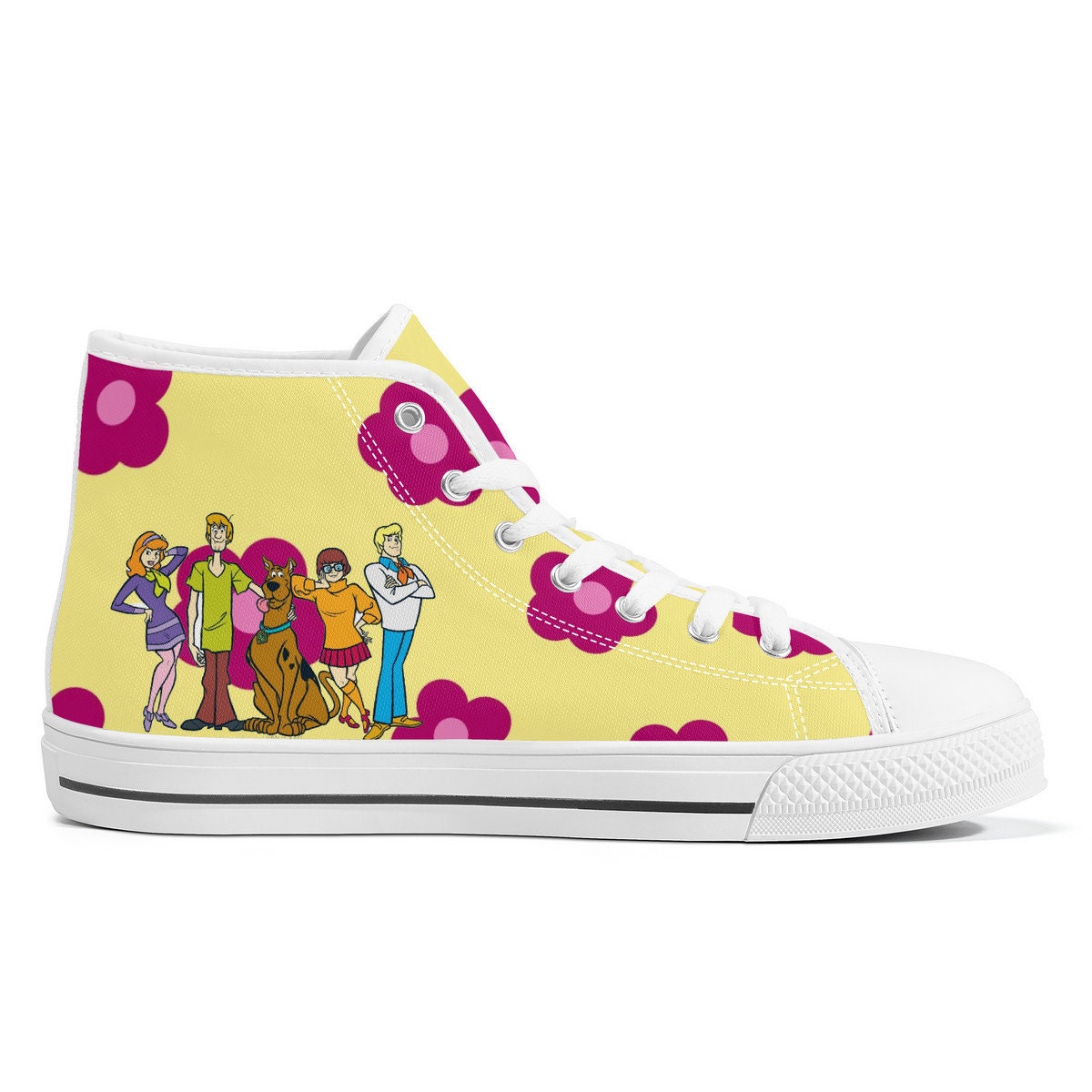 Scooby Doo, Flower Power, Cartoon High Top Sneakers