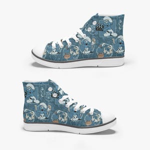 Smurf Kid&#39;s High-Top Canvas Shoes
