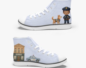 Scarpe alte in tela leggere per bambini Police Boys