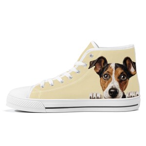 Glatter Foxterrier High-Top-Canvas-Schuhe Geschenk für Hund Foxterrier-Fan Converse-Stil für glatte Foxterrier-Besitzer