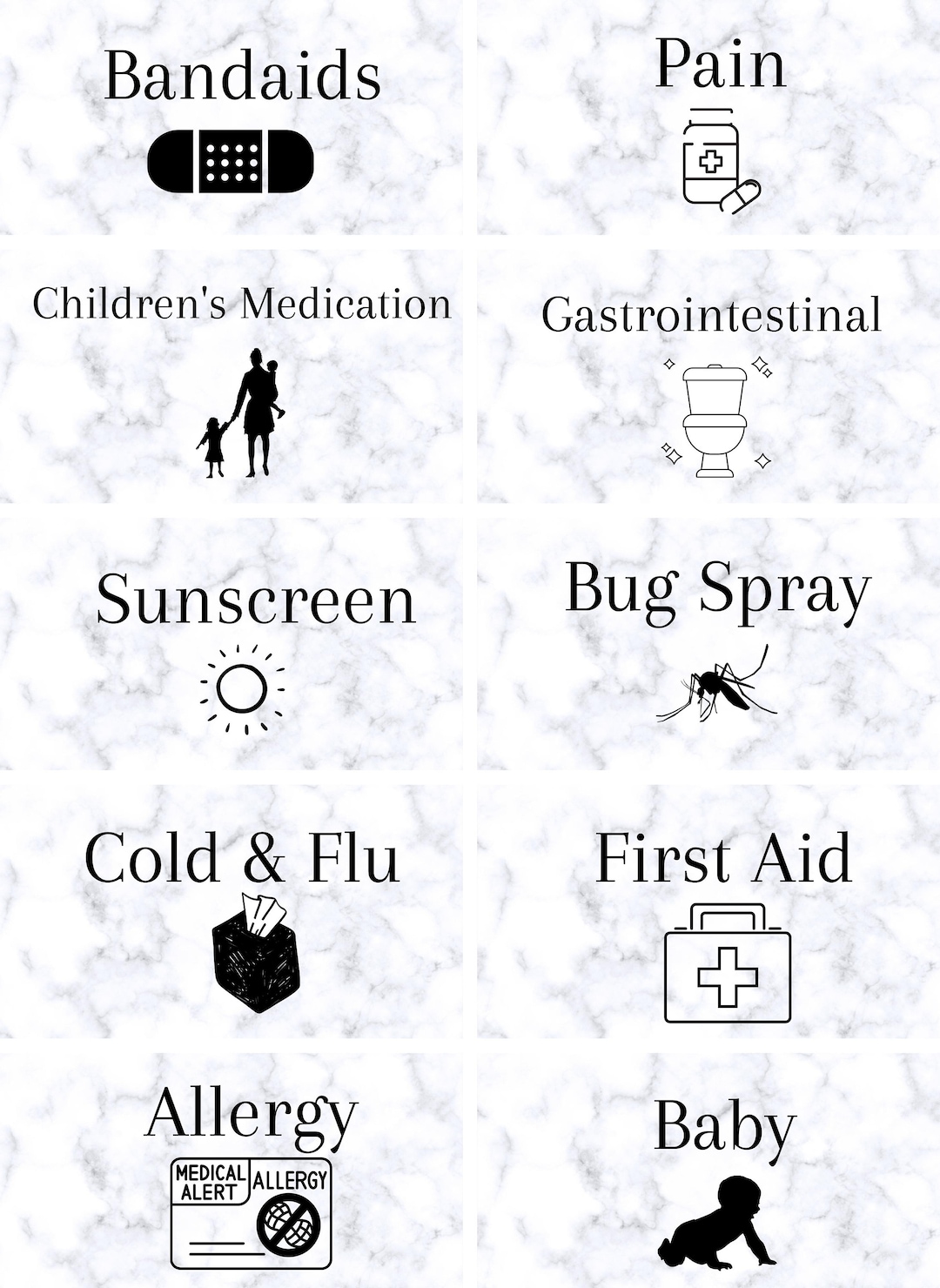 Medicine Cabinet Labels Medicine Organization Medicine - Etsy