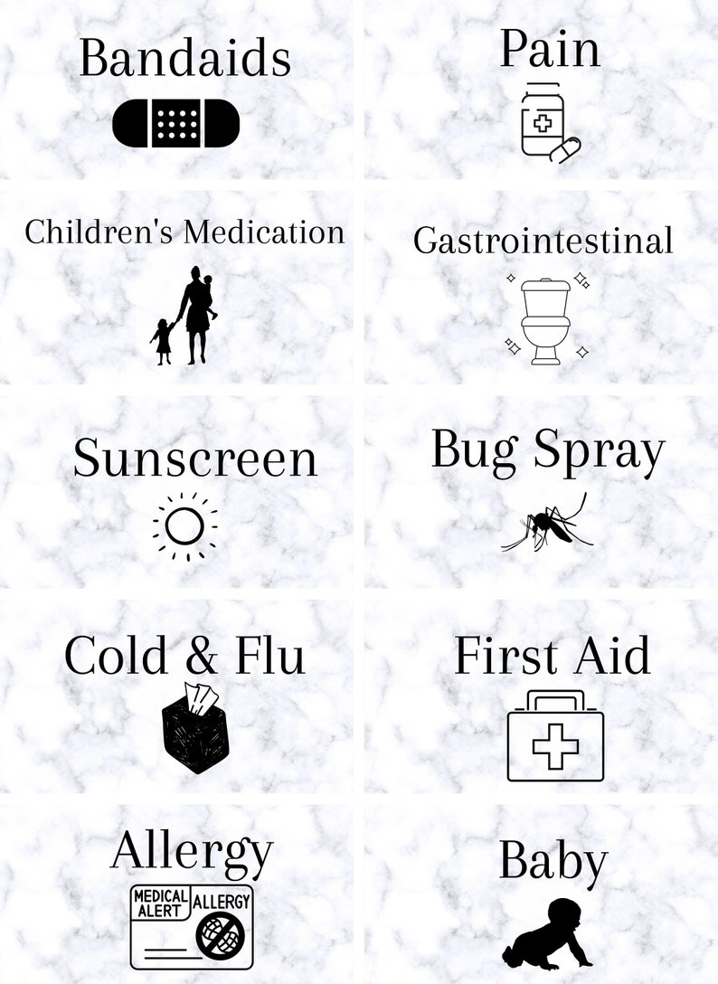 Medicine Labels Medicine Organization Medicine Etsy