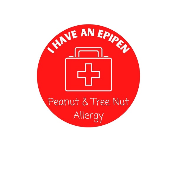 Medical Alert, Epipen svg, Epipen png, peanut and tree nut allergy, daycare and school labels, cut files for cricut and silhouette