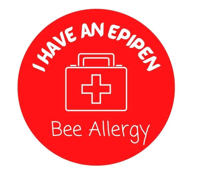 Medical Alert, Bee Allergy Svg, Bee Allergy Png, Medical Peril, Daycare