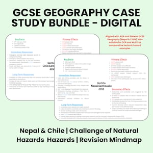 GCSE Geography Case Study Bundle – Nepal & Chile Earthquake Revision (Digital Download)
