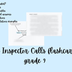 Mastering An Inspector Calls GCSE Revision Cards for Comprehensive Preparation Last Minute Revision