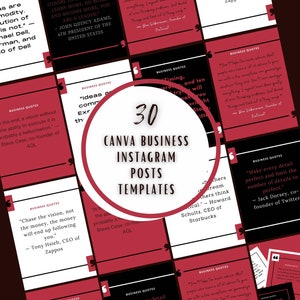 Instant Download - EDITABLE Daily Engagement Instagram Posts Business Quotes Template Bundle for CANVA