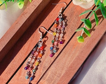Customizable Pride Dangle Earrings - Pride Flag Earrings - Subtle Pride Jewelry - Queer Pride Earrings -  LGBTQIA+ Coming Out Gifts
