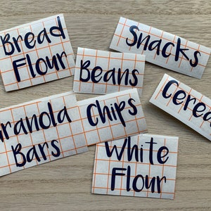 Custom Labels for Pantry - multiple colors and fonts available, Vinyl Decals, Cabinet Organization, Kitchen Organization, pantry labels