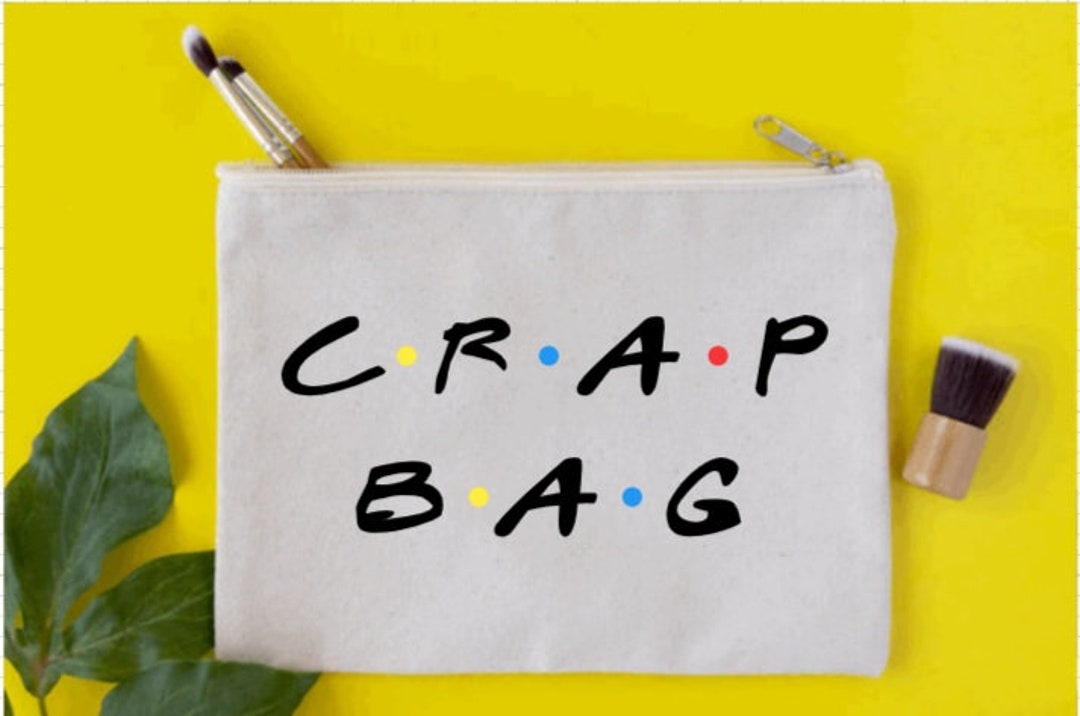 Crap Bag Zipper Canvas Cosmetics Bag, Great as a Make up Bag, Storage