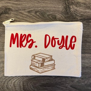 Custom Designed Canvas Zippered Cosmetics Bag, Great as a Travel Toiletries Bag, Pencil Pouch, Make Up Case, or Small Storage Pouch