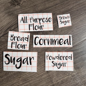 Custom Labels for Pantry - multiple colors and fonts available, Vinyl Decals, Cabinet Organization, Kitchen Organization, pantry labels